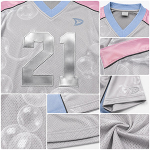 Camiseta de Fútbol Sublimada Personalizada, Cuello en V, Manga Corta, Malla Transpirable, Unisex, Adulto, Impresión del Número 21, Ropa Deportiva para Equipos, Todas las Temporadas - Product Image 6