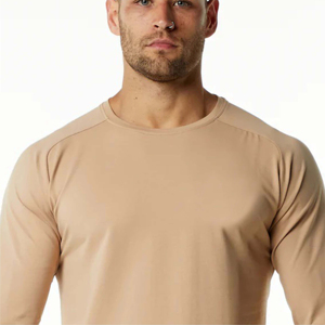 T-shirt décontracté à manches longues pour homme de haute qualité, surdimensionné et respirant, 100 % coton, chemises à manches longues écologiques et respirantes - Product Image 6