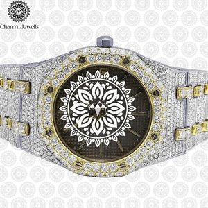 Reloj Charm_Jewells de Lujo en Acero Inoxidable, Caja Poligonal de 40 mm, Movimiento Mecánico Analógico, Correa de Moda para Hombre con Detalles de Diamantes, Automático - Product Image 3