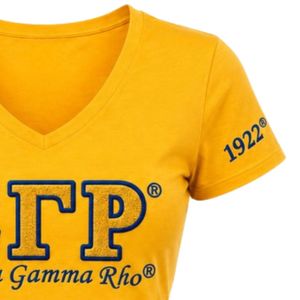 Women Embroidered T Shirt Custom Greek Letter Short Sleeve Crew Neck Casual Tee Premium <b>Stitching</b> Sorority Fashion <b>Top</b> Wholesale - Product Image 4