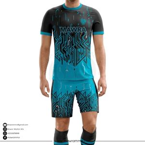 Mawra Custom Soccer Uniform Football Jersey Set Quick Dry Breathable Polyester OEM ODM Sublimation Team Wear Wholesale Sets - Product Image 2