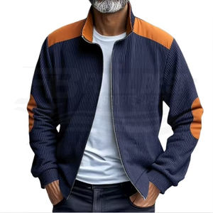Veste Homme Slim en Polaire Décontractée Écologique à Col Montant et Boutons, Qualité Supérieure, Collection Automne-Hiver Américaine, Idéale pour l'Export - Product Image 4