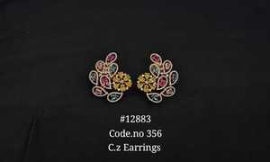 Pendientes de Aro con Circonita Cúbica Colorida en Forma de Flor, Aleación CaretTone, Joyería Geométrica para Bodas y Fiestas - Product Image 4