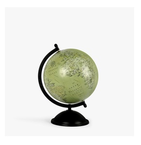 Globo Terráqueo Educativo Clásico de Aluminio con Base de Madera y Meridianos Calibrados para Escritorio - Product Image 5
