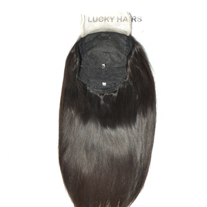 วิกผมอินเดียแบบตรงสั่งทำพิเศษ Remy พร้อม HD Lace เส้นผมธรรมชาติ ไม่ต้องใช้กาว ความหนาแน่นเต็ม  เนื้อผมนุ่มลื่น  แบบเย็บสองชั้นด้วยเครื่องจักร - Product Image 1