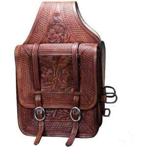 Sac de selle de cheval le plus vendu sacs de corne de selle Wester en cuir de qualité supérieure d'équipement de cheval multifonctionnel - Product Image 1
