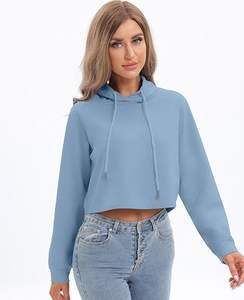 เสื้อฮู้ดผู้หญิงแบบสั้น แฟชั่นทรงเข้ารูป สวมใส่สบาย ขายส่ง - Product Image 5