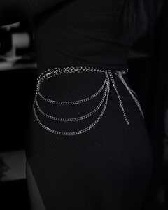 Cintura a catena in maglia metallica – Catena gotica da fianco, accessorio medievale fantasy fatto a mano - Product Image 3