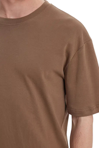 Camiseta de Punto Casual para Hombre, Color Beige, Cuello Redondo, Manga Corta, Talla Grande, 100% Algodón Jersey, Largo Regular - Product Image 6