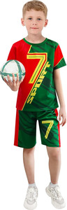 Ensemble de maillots de football personnalisés pour enfants, rouge, vert, jaune, impression sublimée - Product Image 3