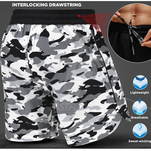 Pantalones Cortos Deportivos de Boxeo y MMA, Diseño Sublimado Personalizado, Material Transpirable de Poliéster/Nailon, Duraderos, de Secado Rápido, para Hombre Adulto - Product Image 3