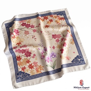 Custom Printed Square <b>Scarf</b> Women Premium Soft Lightweight Fabric OEM ODM Manufacturer Oahu Custom Fabric Products Fashion - Product Image 4