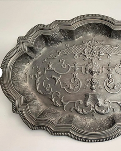 Factory Direct sale Eco-Friendly Vintage Silver Plated Oval Shaped Durable Handmade Serving <b>Tray</b> Engraved Gift for New <b>Kitchen</b> - Product Image 6