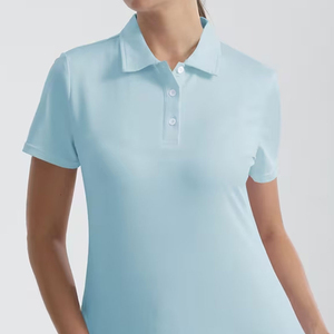 Women Cotton <b>Polo</b> <b>Shirt</b> Short Sleeve Casual Collared Top Soft Breathable <b>Ladies</b> <b>Polo</b> Tee Wholesale Custom Color Private Label - Product Image 2