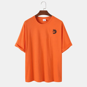 เสื้อยืดผู้ชายรุ่นใหม่ปี 2026 น้ำหนักเบา ผ้าฝ้ายถัก 100% ระบายอากาศได้ดี เป็นมิตรกับสิ่งแวดล้อม สีพื้นเรียบ ปรับแต่งได้ ขายดีที่สุดทางออนไลน์ - Product Image 1