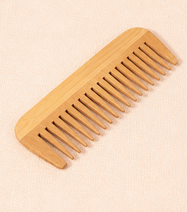 Premium Modern Handmade Bamboo <b>Wide</b> Tooth Natural Wooden Detangling Eco-Friendly Sustainable Folk Art Hair <b>Comb</b> Grooming Tool - Product Image 6