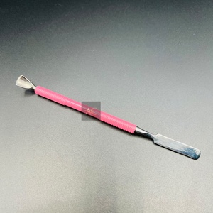 Professional Stainless Steel Double Ended Cuticle Pusher Cuticle Remover <b>Tool</b> with Pink Handle Nail Cleaner Manicure <b>Pedicure</b> - Product Image 4