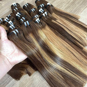 Oferta Especial: Cabello Liso Natural Color Borgoña, Doble Trama, Calidad Vietnamita, Cabello Humano - Product Image 6