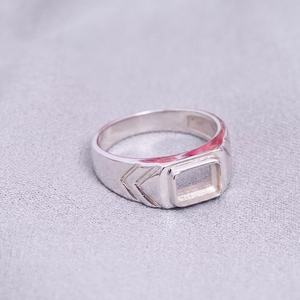 Anillo de Plata de Ley 925 con Corte Esmeralda de 5x7mm, Base para Anillo Semimontado de 4 Puntas Preperforada para Joyería DIY - Product Image 6