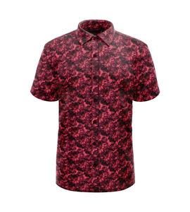 Men's Custom Eco-Friendly Breathable Polyester Button-<b>Down</b> Shirt Anti Wrinkle Smart Casual Short Sleeve Summer Made in PK - Product Image 4