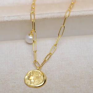 Hermoso Colgante de Joyería Barroca con Cadena de Plata S925, Collar para Hombre y Mujer, Conjunto de Cadena Gruesa Cruzada 4806 - Product Image 1