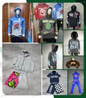 Hoodies zippés en coton épais 100% brodés, délavés à l'acide, effet vieilli, avec sérigraphie rose, coupe carrée courte, pour l'hiver