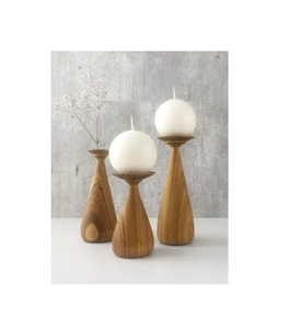Porte-bougie décoratif en bois, élément élégant pour la décoration de mariage, les tables de restaurant et les présentoirs d'événements - Product Image 4