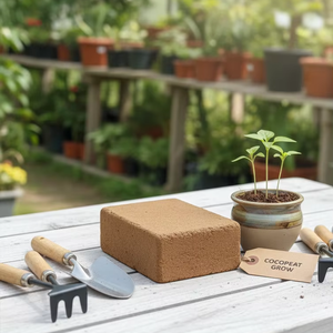 ก้อนมะพร้าวอินทรีย์คุณภาพสูง 5 กก. ค่า EC ต่ำ <0.5 ช่วยกักเก็บน้ำได้ดี เหมาะสำหรับการปลูก - Product Image 1