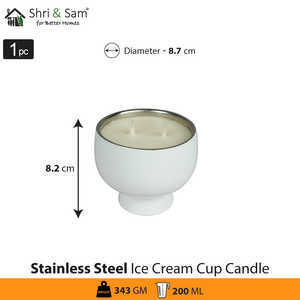 Velas perfumadas de copa de helado de doble mecha de acero inoxidable - Product Image 2