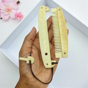 Peine de Hueso de Búfalo Pulido Rústico de Dientes Finos, Directo de Fábrica, Regalo de Estilo de Vida Natural para Hombres, Mujeres, Mamá, Esposa, Hija - Product Image 5