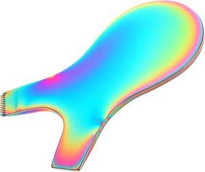 Mini peigne à cils en acier inoxydable en forme de Y, brosse de teinture réutilisable, séparateur de cils pour usage en salon, infusé à la kératine, sans odeur, 2-en-1, DIY - Product Image 1