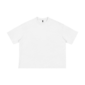 High Quality Custom Logo 260gsm Plain Blank White Oversized O-Neck Men's 100% Cotton T-Shirt Red <b>Tshirt</b> Manufacturers Custom - Product Image 5