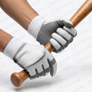 Gants d'entraînement de baseball professionnels les plus vendus, gants de softball en cuir réglables de haute qualité, manchette longue, ambidextres, Velcro - Product Image 5