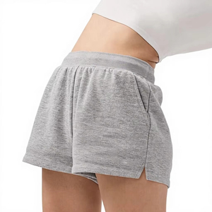 Shorts décontractés en coton molletonné pour femmes, taille mi-haute, pour le sport et la gym, vente en gros, best-seller - Product Image 3
