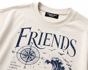 Camiseta de Manga Corta Extra Grande para Hombre con Estampado de Brújula Ondulada, Cuello Redondo Informal, Algodón Jersey Transpirable - Product Image 2