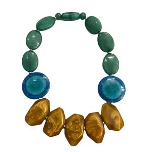 Collar Conmemorativo de Resina Epoxi con Flores Secas Prensadas de No Me Olvides, Precio al por Mayor Desde India - Product Image 1