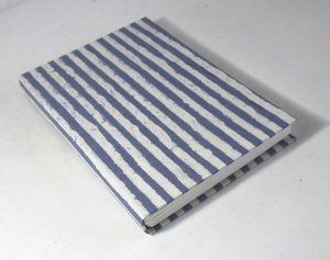 Batik Paper Pattern With Blue Stripes Notebook <b>A5</b> Recycled Handmade Cotton Paper Notebooks For Office And Stationery Supplies - Product Image 3