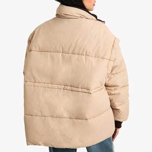 Doudoune matelassée à capuche pour femme, manteau d'hiver à manches longues zippé, décontracté, chaud, pour l'extérieur, tendance, vêtement d'extérieur 2026 - Product Image 3
