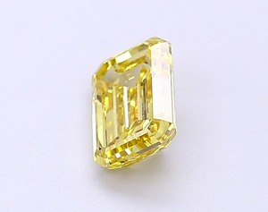 Diamant synthétique CVD de laboratoire 1,11 ct Jaune intense fantaisie taille émeraude SI1 VG Poli Vente en gros usine - Product Image 3