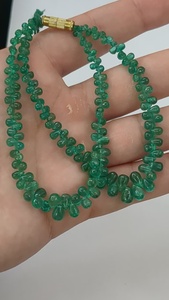 Esmeralda natural zambiana AAA, forma de gota lisa, 3*4 - 5*7 mm, 7 pulgadas, para fabricación de joyería, venta al por mayor, suministro directo de fábrica. - Product Image 3