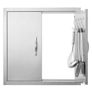 Porta Verticale a Doppia Parete in Acciaio Inox 24W X 24H Pollici, Accessorio per Cucina Esterna, Porta di Accesso BBQ a Incasso - Product Image 2