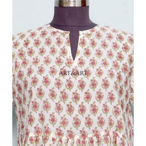 Vestido Midi de Verano para Mujer, Estilo A-Line, Estampado Floral Dulce, Moderno, No Tejido, Ecológico, Transpirable, Lavable, Informal, para Fiestas - Product Image 3