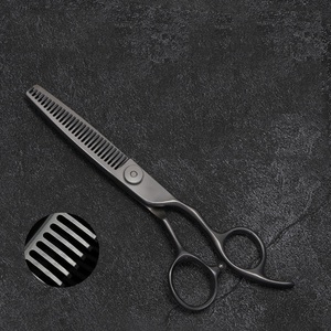 Tijeras de entresacar Titan de alta calidad con mango grande, color mate Vg10, tijeras profesionales para barbería y peluquería. - Product Image 2