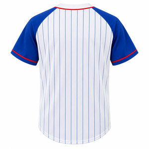 Conjunto de camisetas de béisbol de Canadá y Estados Unidos con bordado de poliéster a rayas, camiseta de béisbol bordada y sublimada personalizada - Product Image 2