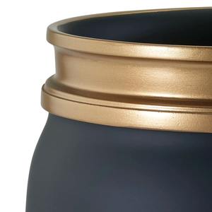 Poubelle élégante en métal noir avec surface finie dorée, idéale pour les hôtels, restaurants, cuisines, bureaux, halls ou espaces commerciaux - Product Image 6