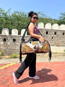 <b>Overnight</b> Duffle <b>Bag</b> Top Selling New Style Outdoor Travel Duffel <b>Bag</b> <b>Leather</b> Material Carry on for Convenient Travel - Product Image 5