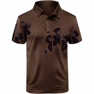 Camisa de Manga Corta con Cierre para Hombre, Diseño Color Block, Tejido Deportivo Informal, Antiarrugas, Secado Rápido, Largo Regular, Verde Gris con Bolsillo - Product Image 6