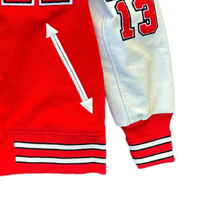 <b>Men</b> Casual Wear Formal Varsity <b>Jacket</b> High Quality Plus Size Custom Winter Sheep <b>Leather</b> Sleeves Standard - Product Image 4