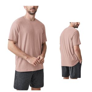 T-shirt personnalisé en coton rose pour homme, col rond, manches courtes, décontracté, respirant, doux, léger, style streetwear d'été, vente en gros - Product Image 1