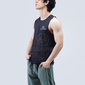 T-shirts sans manches de dernière génération, vêtements de mode pour hommes, t-shirts sans manches de couleur unie pour adultes - Product Image 6